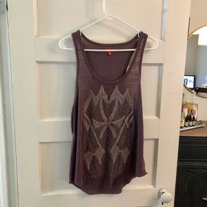 Anthropologie Hi-Line Beaded Tank